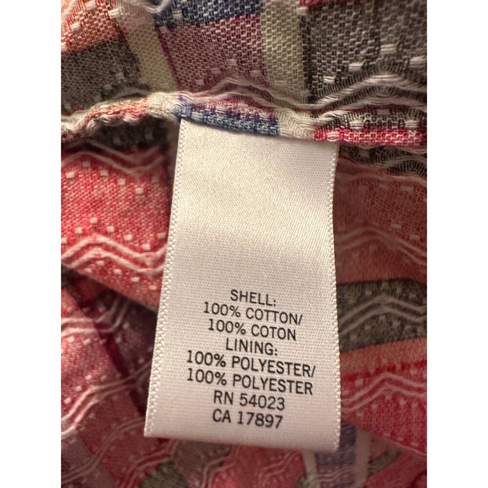 Women's Banana Republic Red Pink Plaid Strapless A-Line Dress Size 6 - Picture 10 of 11